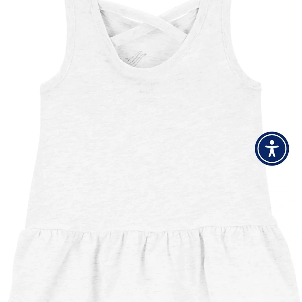 Baby Mermaid Print Peplum Criss-Cross Tank ⭐️3 for $20⭐️